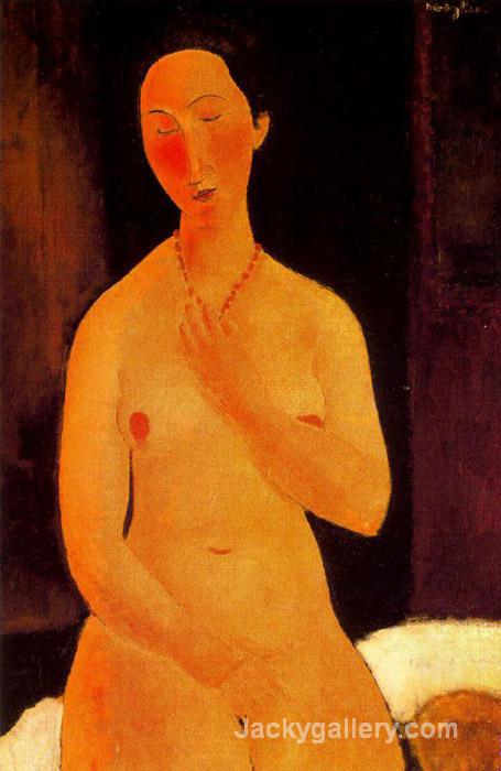 Seated Nude with Necklace by Amedeo Modigliani paintings reproduction